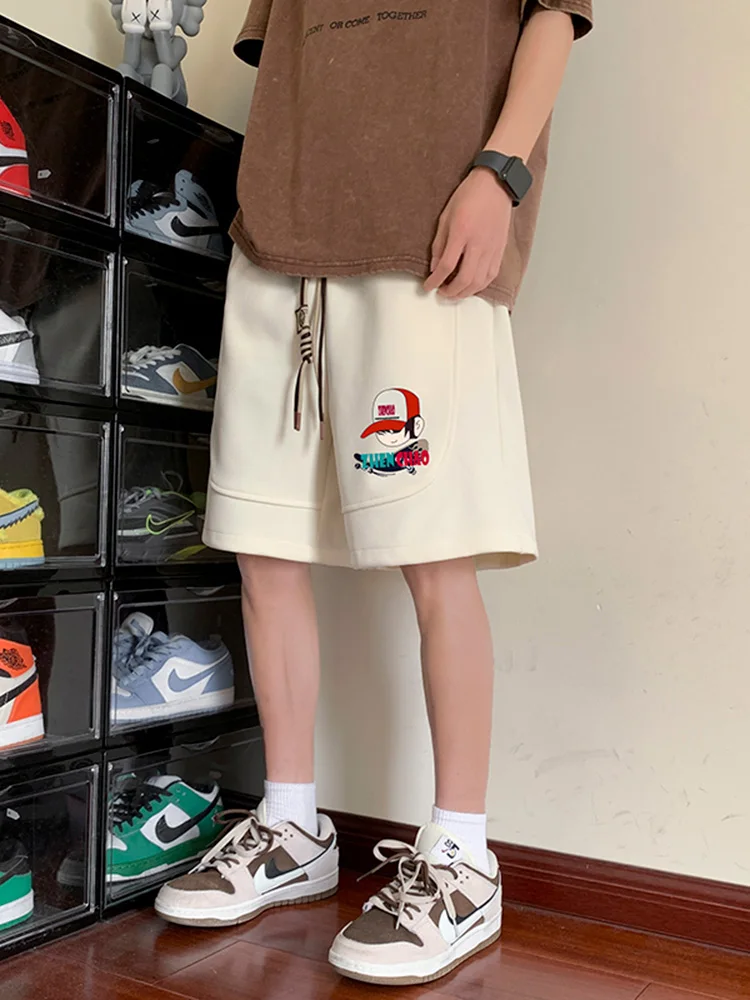 

Мужские летние тонкие повседневные спортивные брюки American Style Basketball Shorts, свободные пляжные шорты до колен, модный бренд, большие размеры