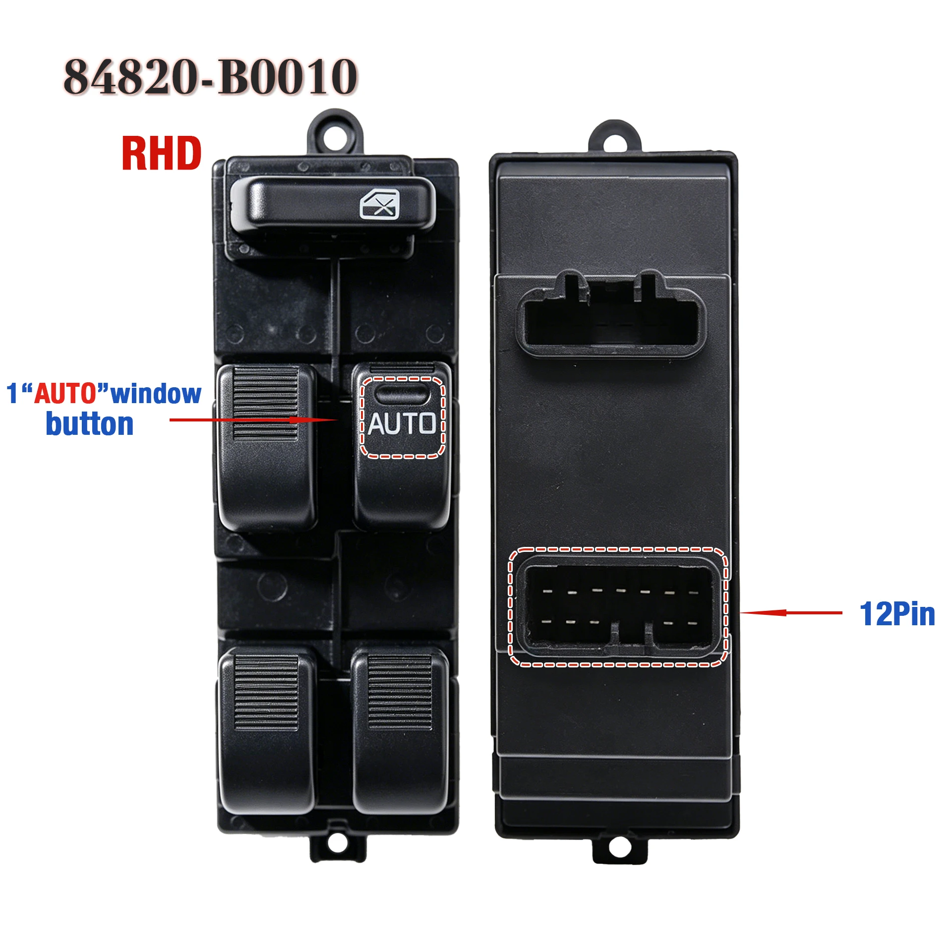 84820-B0010 For Toyota Sparky Avanza Daihatsu Atrai Terios Sirion,Front Right Electric Power Window Switch Lifter Control Button - view 5
