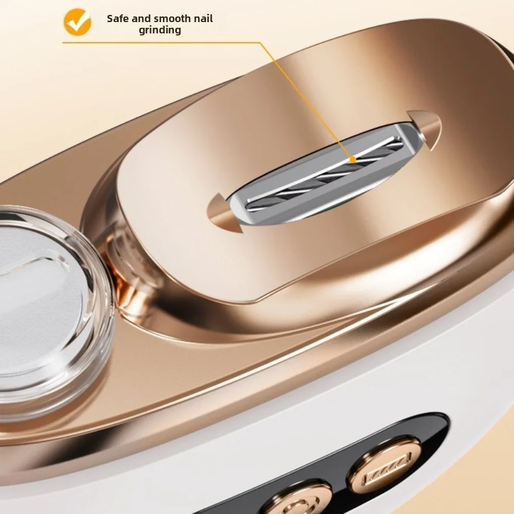 

Электрический триммер для ногтей 2 в 1, с 3 скоростями, многофункциональные автоматические кусачки для ногтей, дизайн с защитой от защемления, автоматическая полировка