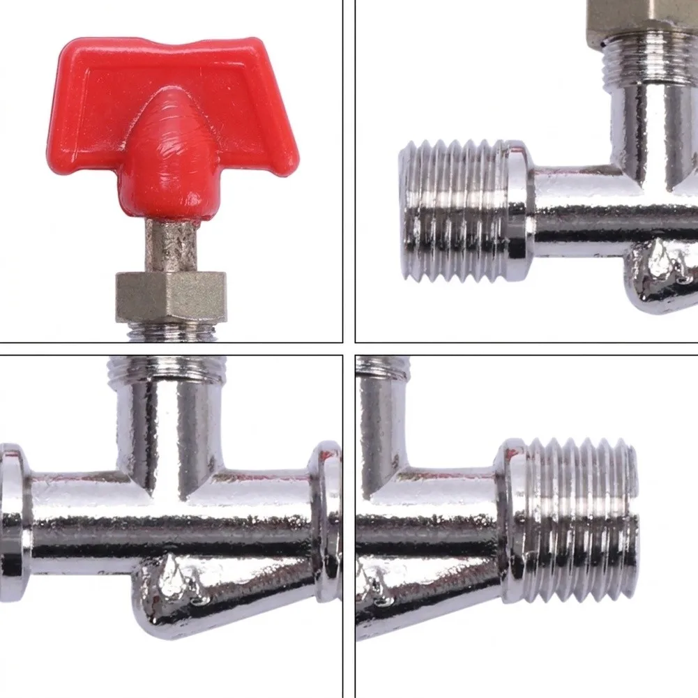 Thread Manual Valve Tee Handle 2pcs 41x13x53mm Accessories Air Compressor for male Threaded On-off Valve Replacement