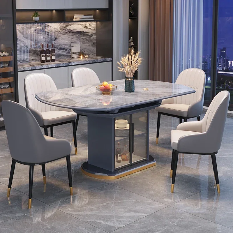 Oval Table Cafe Luxury Dining Designer Coffee Slate Modern Rooms Reception Tables Cafe Home Multifunction Mesa Kitchen Room