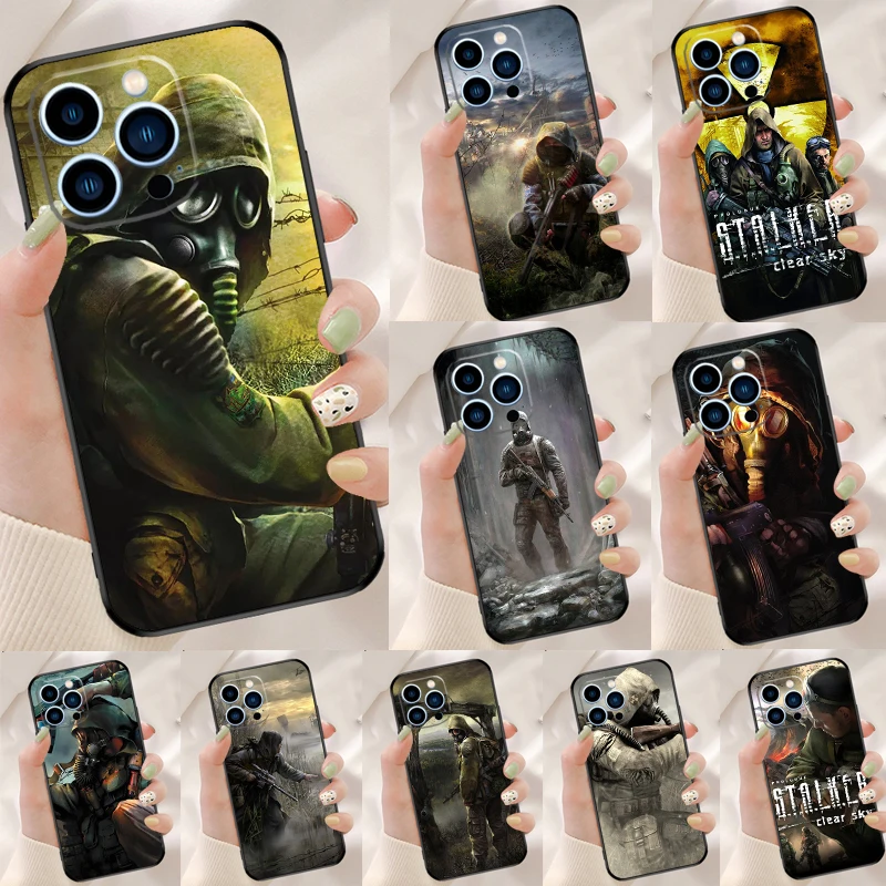 Stalker Clear Sky Phone Case For iPhone 15 14 11 13 Pro 12 Pro X XR XS Max Plus Protection Back Case Cover