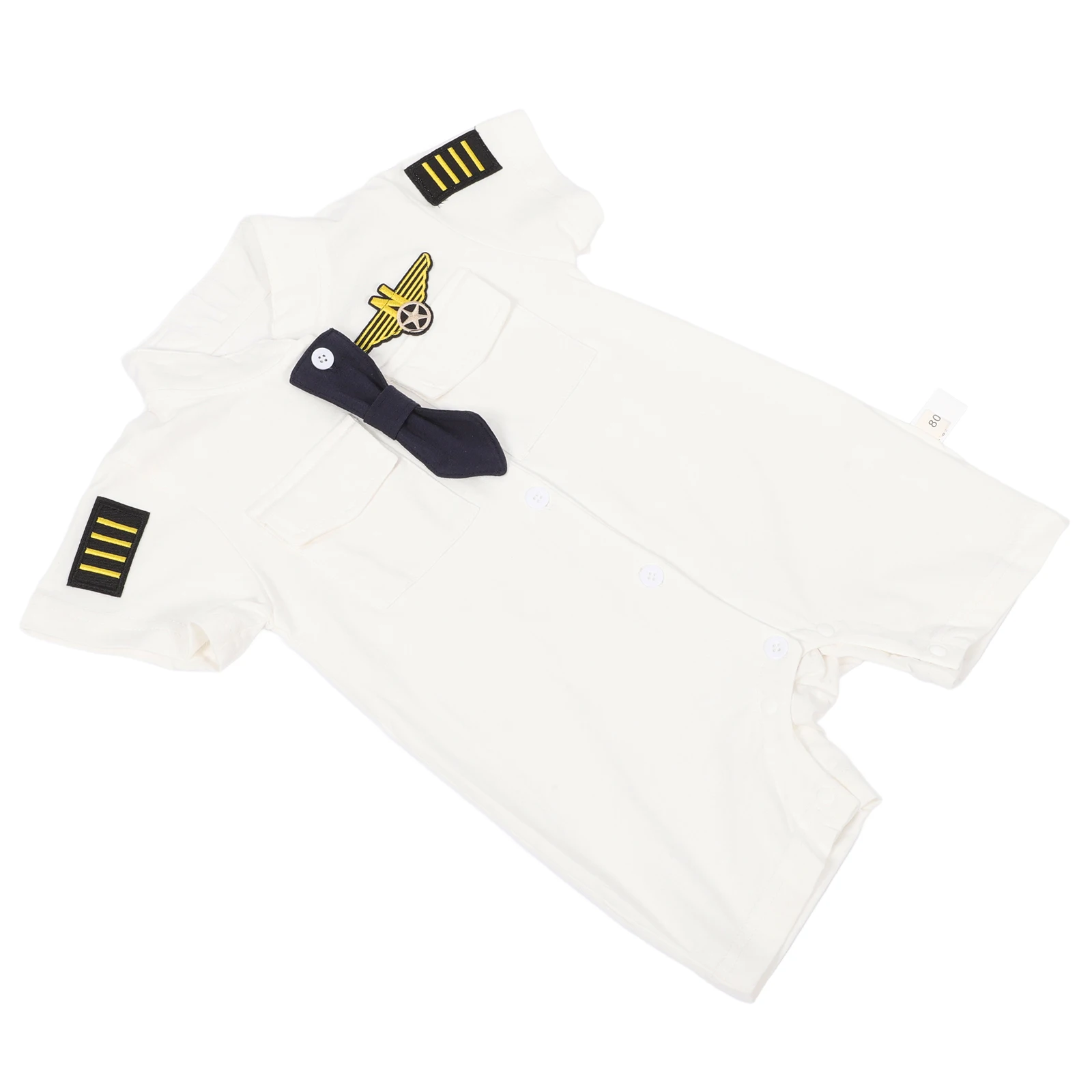 

Baby Navy Collar Cotton Jumpsuit Infant Climbing Clothes Skin-Friendly Breathable Play Sleep Outfit For Kids Boys Girls 80Cm
