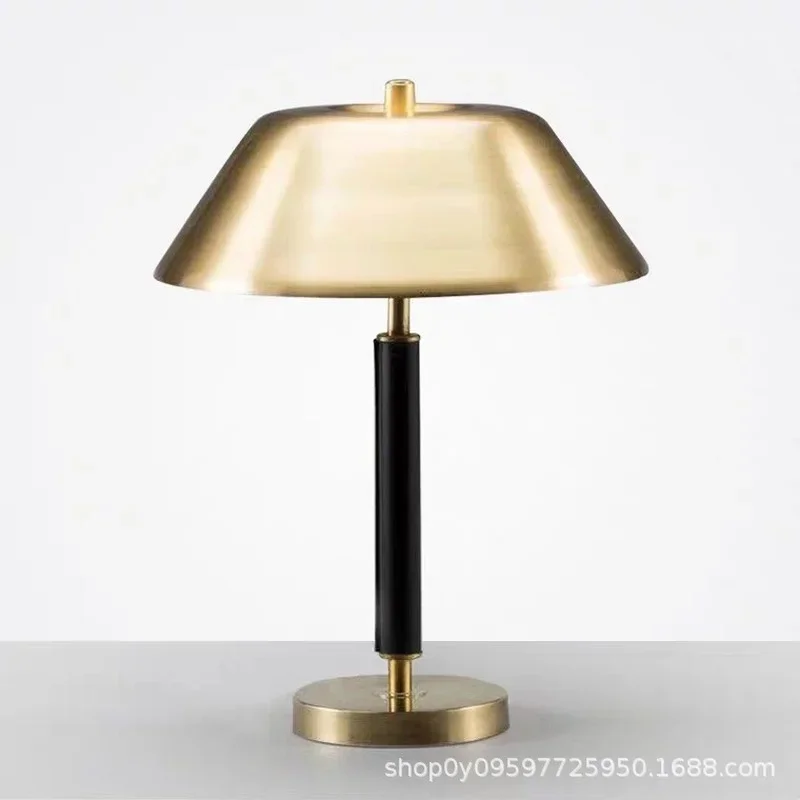 

Modern Minimalist Metal Gold Table Lamp Bedroom Decoration LED E27 Lighting Living Room Study Bedside Black Hardware Desk Lamp