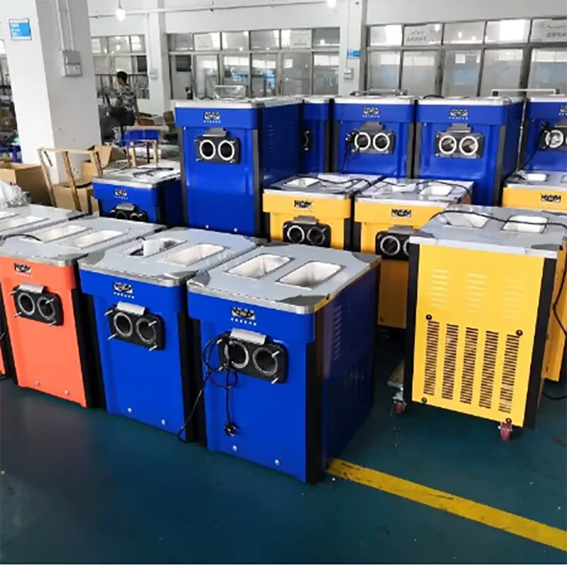 

Commercial Three Head Frozen Yogurt Soft Ice Cream Maker Floor Standing Automatic Soft Ice Cream Machine for Home