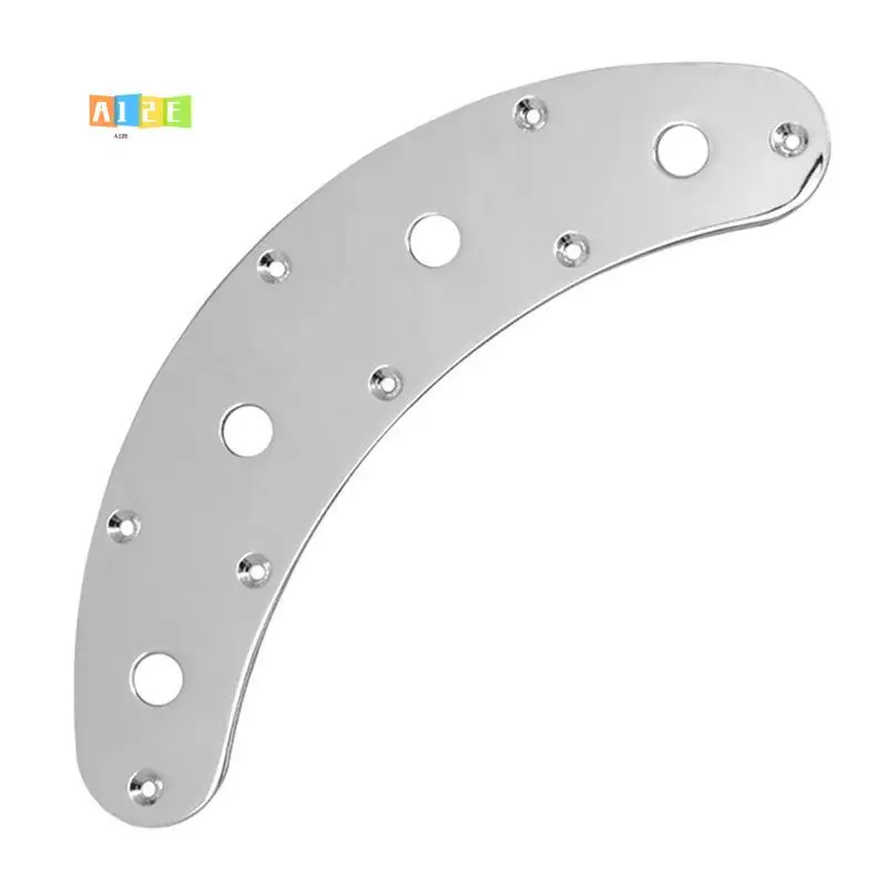 A12E-Guitar Switch Control Plate Curved 8 Hole 3 Pot Stingray Musicman Jazz Bass Parts