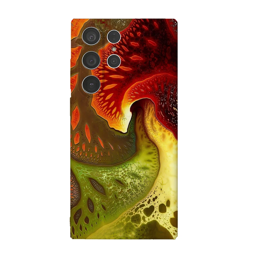 Funda de teléfono con textura terrosa para Samsung Galaxy S25 S24 S23 Ultra Plus A35 A128, carcasa dura HD brillante