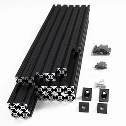 Aluminum profile Misumi HFSB5-2020 Extrusion Frame Kit For Voron 2.4 For 3D Printer Black Anodized Blind Joints V 2.4 EXTRUSIONS