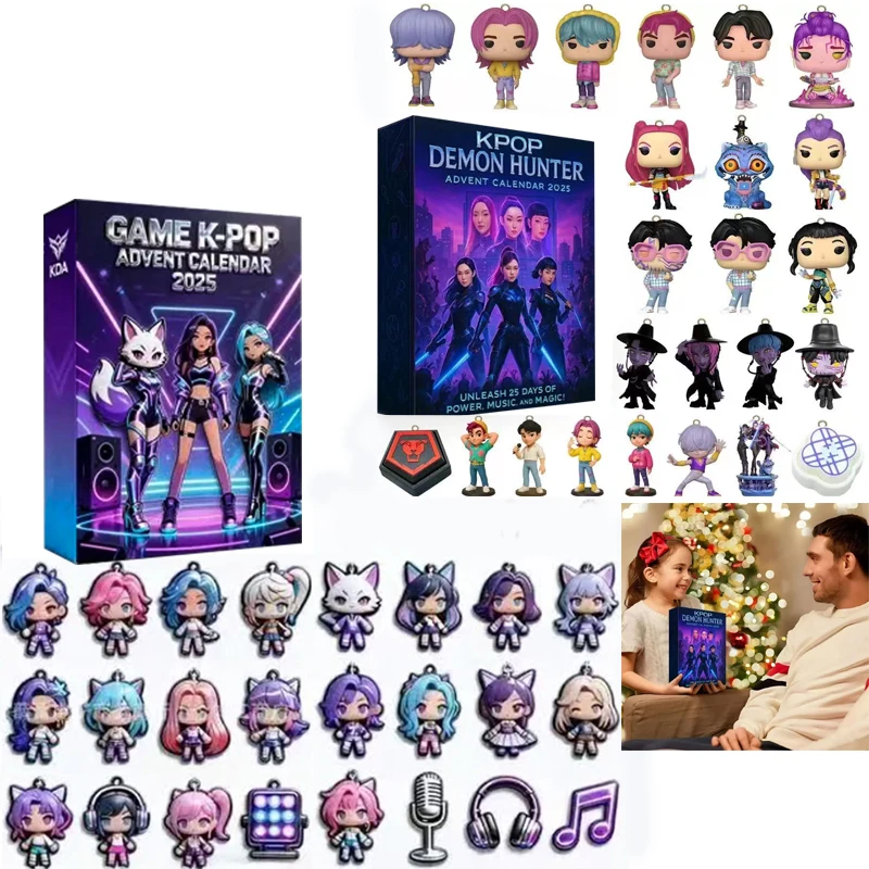 2026 العد التنازلي التقويمات Kpop شيطان الصيادين تقويم القدوم نموذج دمية جمع مكتب الديكور الأطفال هدايا عيد الميلاد #1