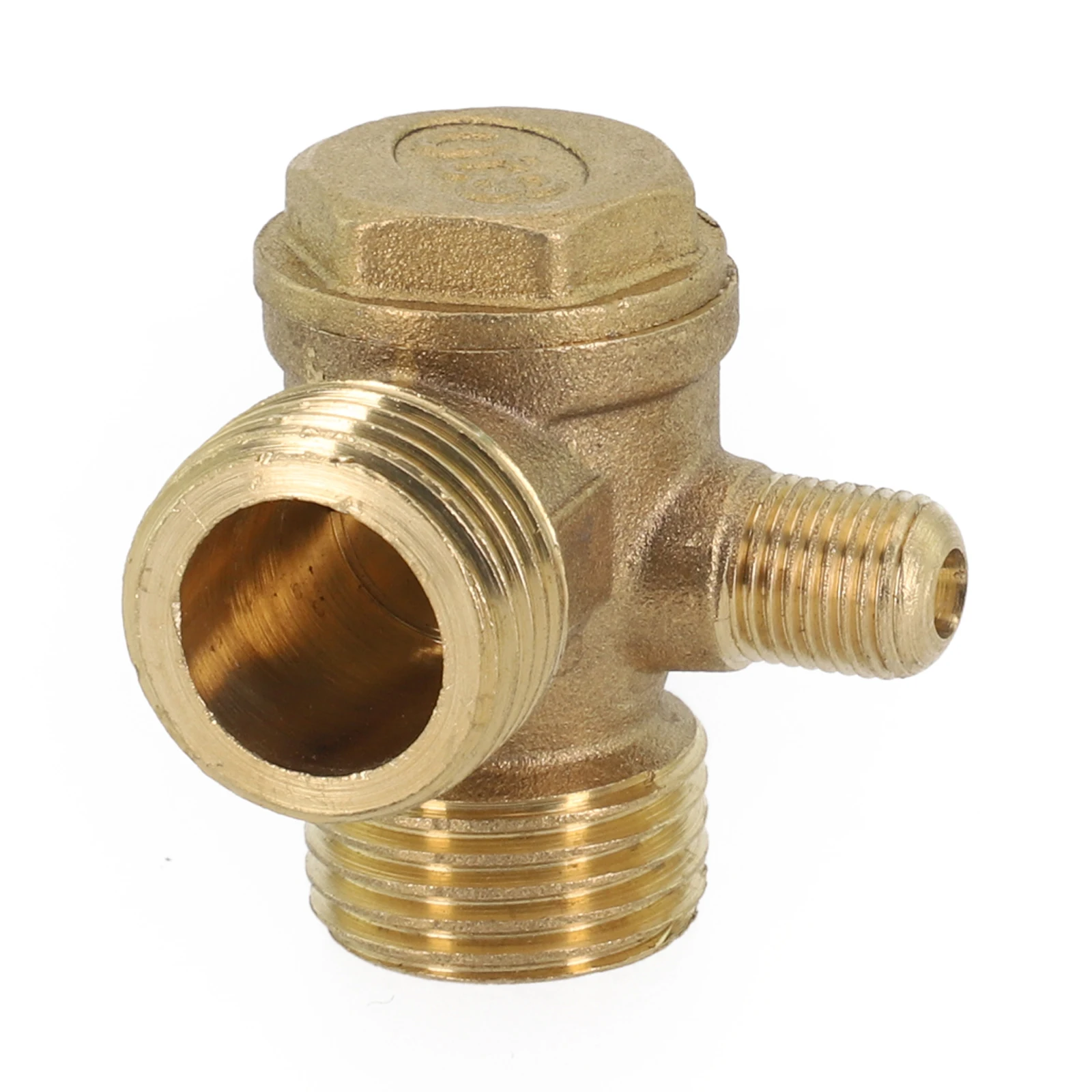 3-Port =Copper= Air Pump -=Air Compressor= Check =Valve =Check= Valve Connector Tool 20x20x10mm Air Pump Accessories