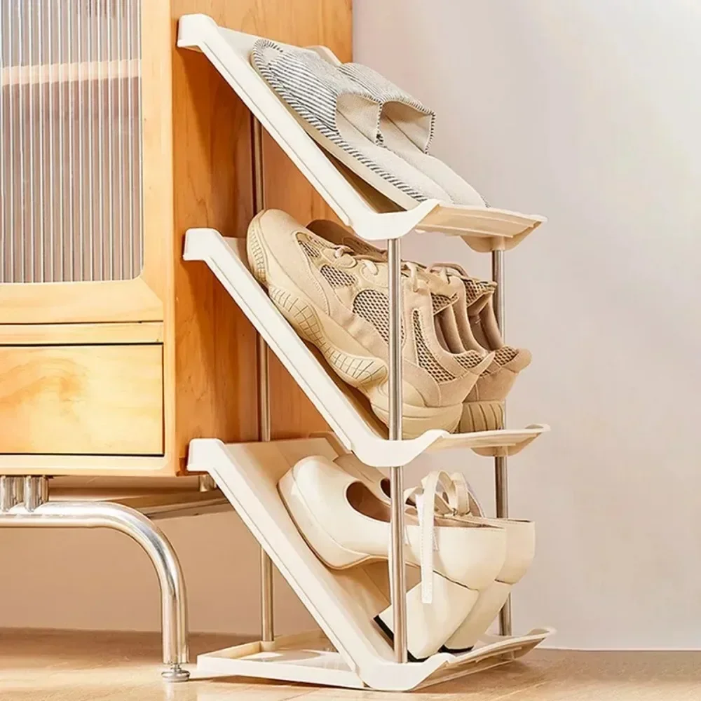 

y Simple Stackable Shoe Rack Detachable Multi-Layer Sneaker Storage Shelves Entry Living Room Space Saving Shoes Shoe Organizer