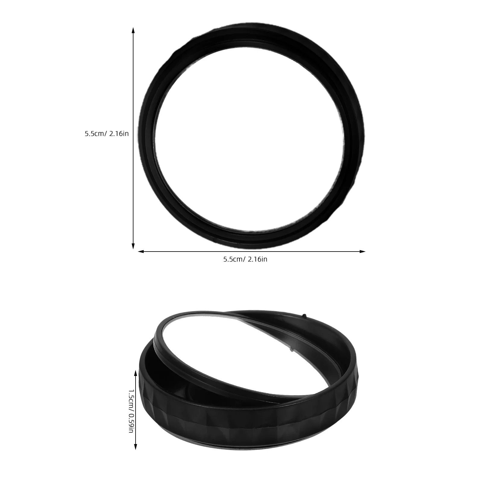 

Safety Corner Mirrors Black Mirror for Car Adjustable Wide View Anti Glare Side Rearview Auxiliary Vehicle