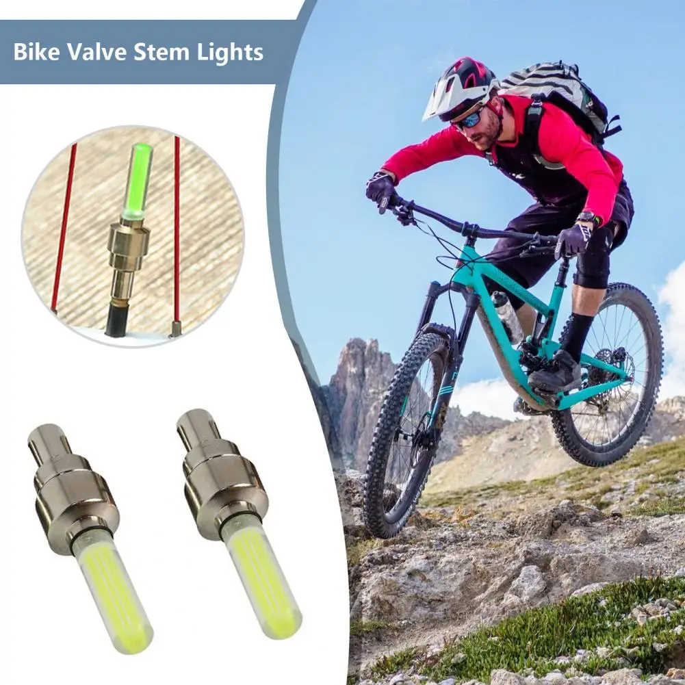 Bicycle Lights Super Bright Led Firefly Valve Stem Lights Waterproof Mini Size Set for Universal Installation 2pcs Waterproof