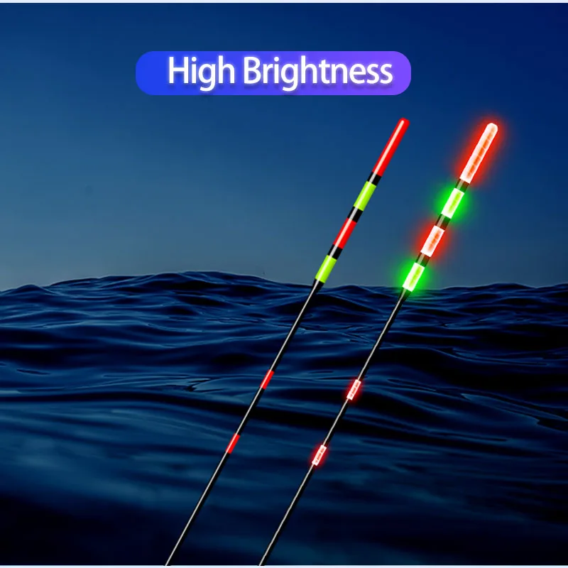 WLPFISHING 1PC Fishing Floats Antenna High Brightness Electric LED Luminous Floater Rechangeable Tails Night Fishing Bobbers