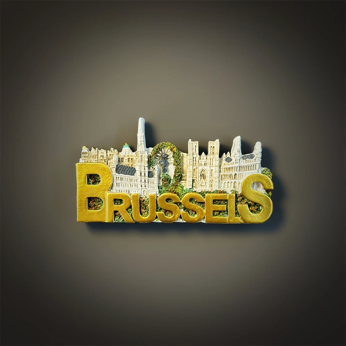 Bélgica, Bruselas, Artesanía, Estereoscópico 3D, Recuerdos turísticos, Pintura en resina, Decoración del hogar, Imán para refrigerador
