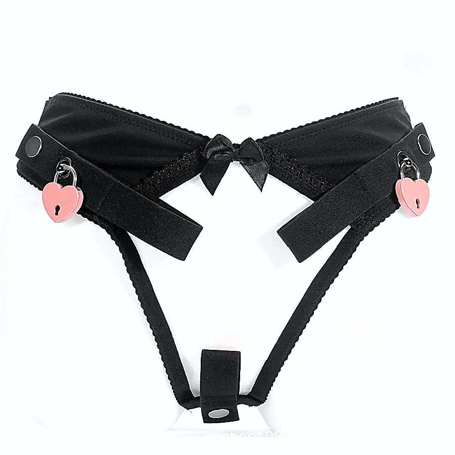 Sissy Male Chastity Belt Lock Assisted Waistband Panties Locking Male Chastity Subby Chastity Panties Anti Falling Harness