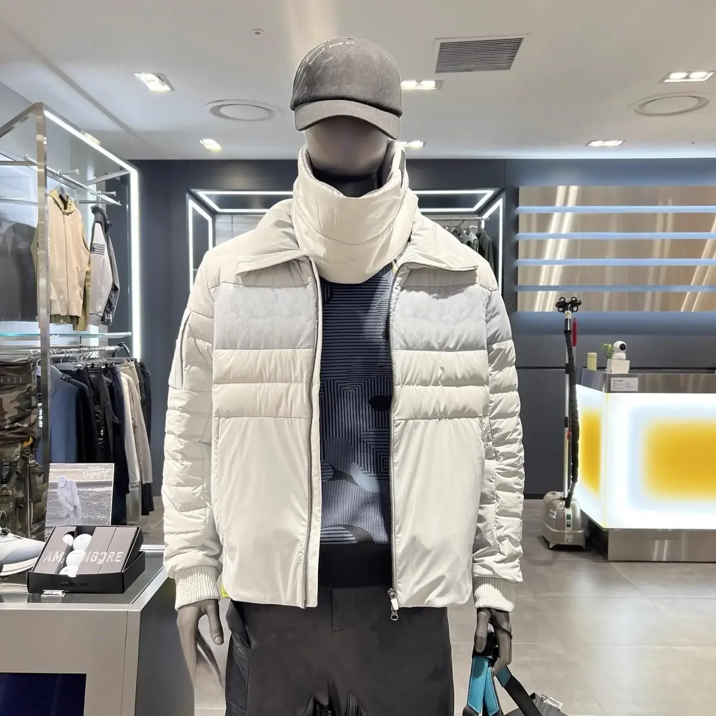 Clearance Sale-Men Autumn Winter Golf Jacket Zip Collar Convertible Stand‑Collar Long Sleeve Sports Outerwear Male Golf Coat