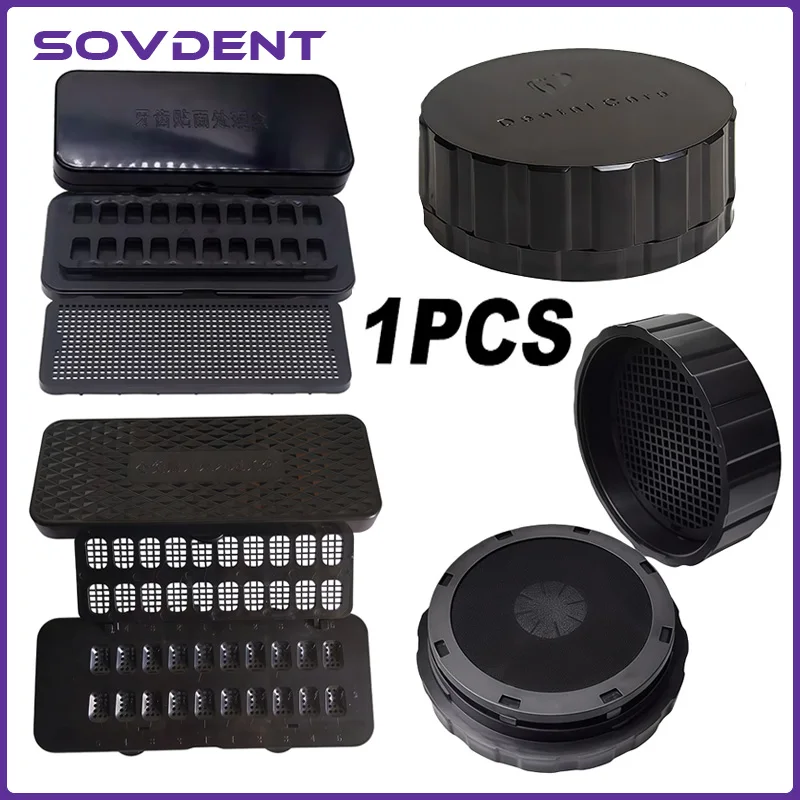 1Pc Dental Veneer Pretreatment Patch Tooth Veneers Denture Storage Boxes Portable  Cleaning Holder Cases Dental Lab Tools