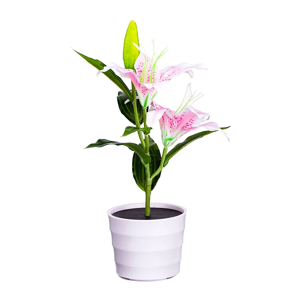 

Solar Powered Flower Lamp Lily Light Decorative Artificial L Lighting for Garden Room Balcony Lawn Wedding Party