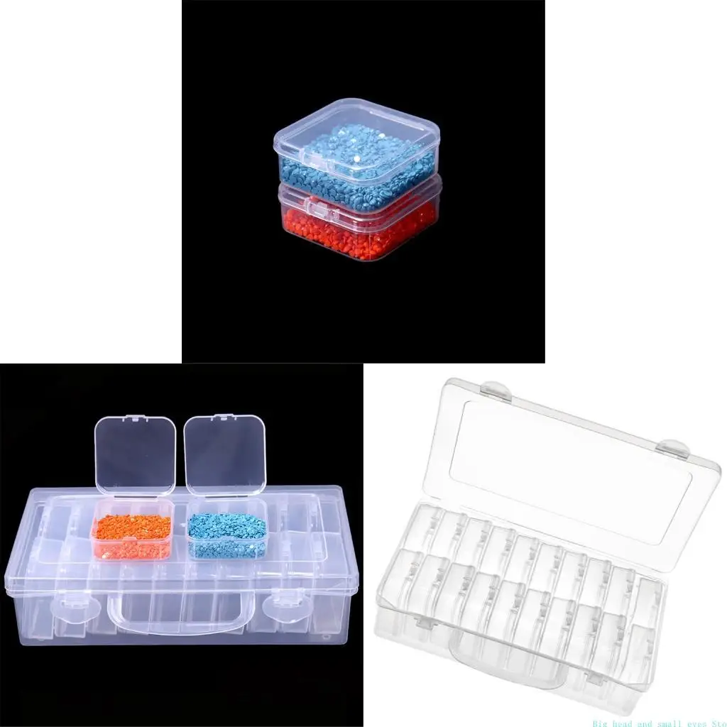 581C Plastic Storage Organizers Set Various Slot for Jewelry Travel Stackable Case
