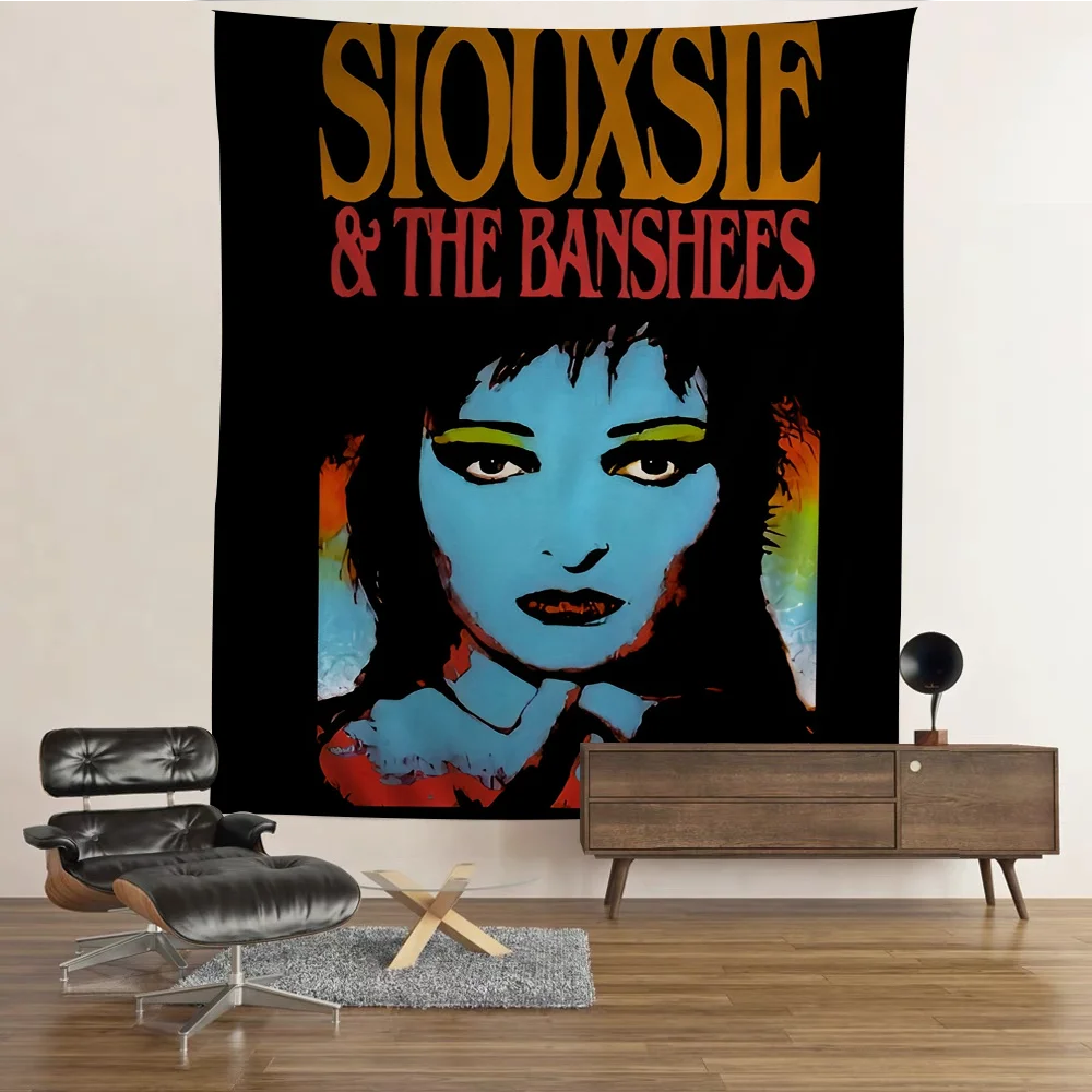 Anime Wandteppich Siouxsie und die BansheesHippie Blumen Wandteppiche Wohnheim Dekor Günstige Hippie Wandbehang