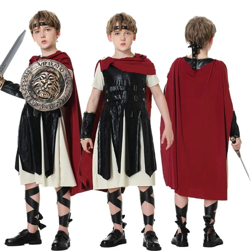 Loween soldado romano traje adulto crianças masquerade bola eup cavaleiro roupa feminino masculino soldado orm cosplay dr