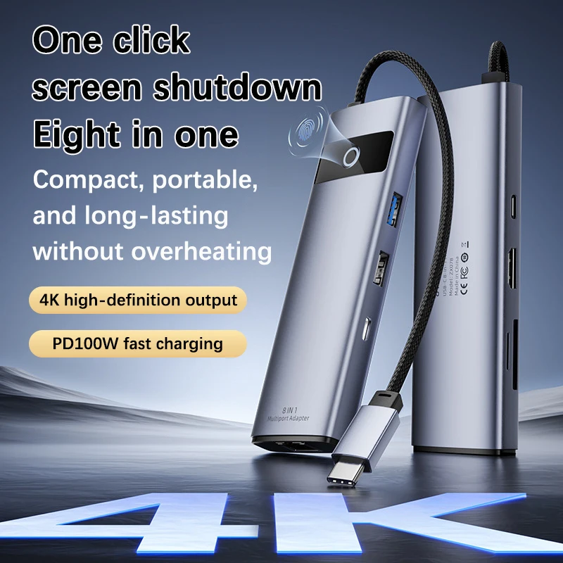 

UTHAI TZ14 Laptop accessories Type C docking station USB C docking station splitter Multi functional HUB hub with network card