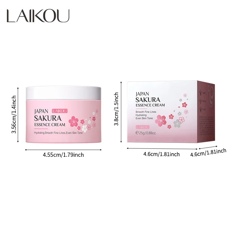 LAIKOU Sakura Essence Face Cream Deeply Moisturize Cherry Blossom Facial Cream Moisturizing Firming Enhance Skin Elasticity