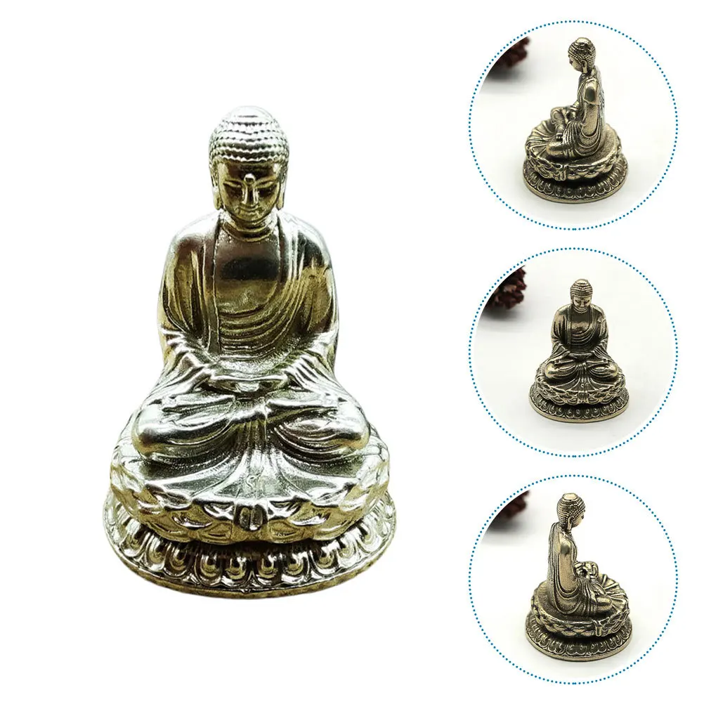 

Мини-медная статуя Будды, автомобиль, украшение Будды, ретро украшение для рабочего стола, домашний офис, торговый центр, удача, усиление медного ремесла