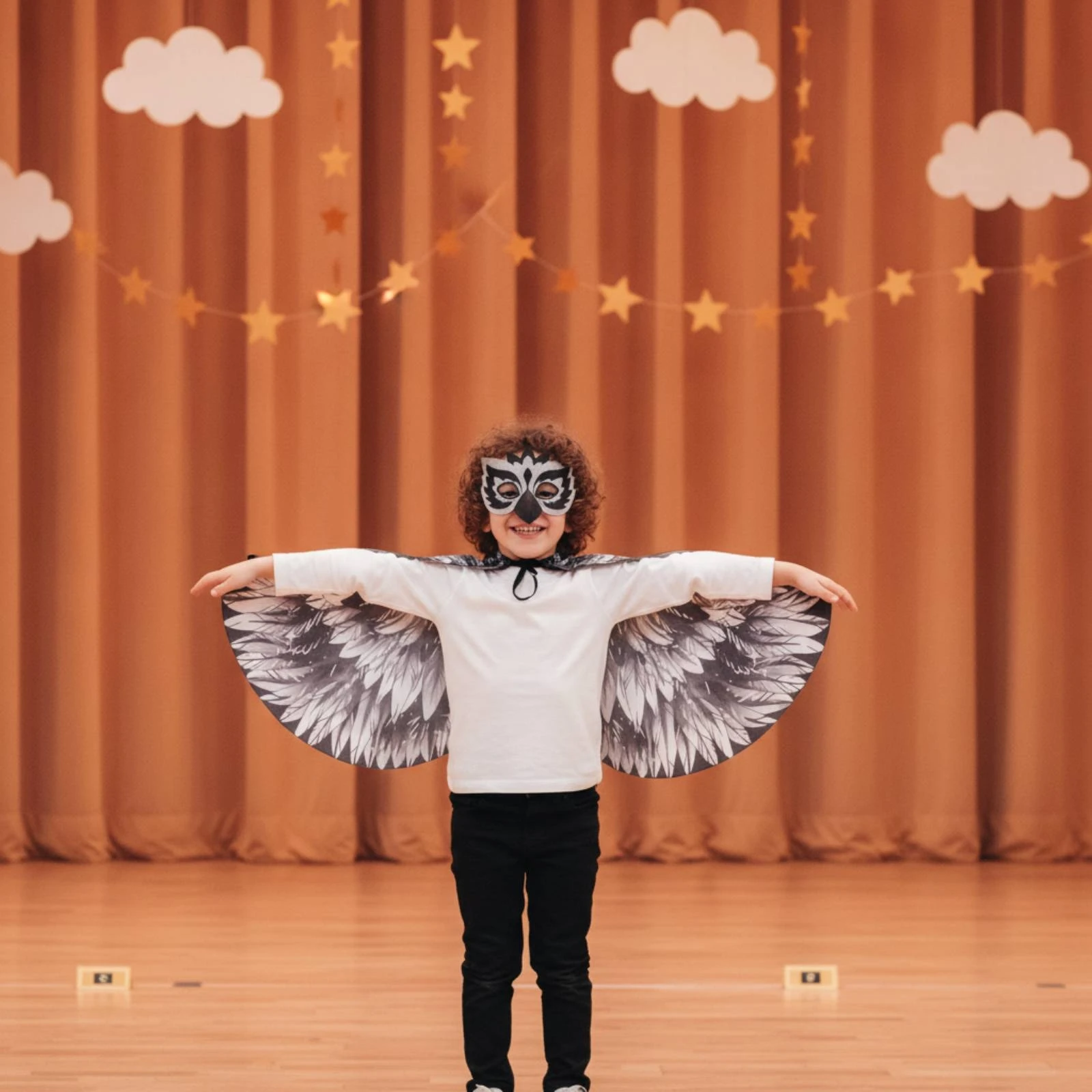 Eagle Wings with Mask Comfortable Bird Wings Cape Cape with Mask Eye-Catching Bird Costume Easy-to-Wear and off for Children