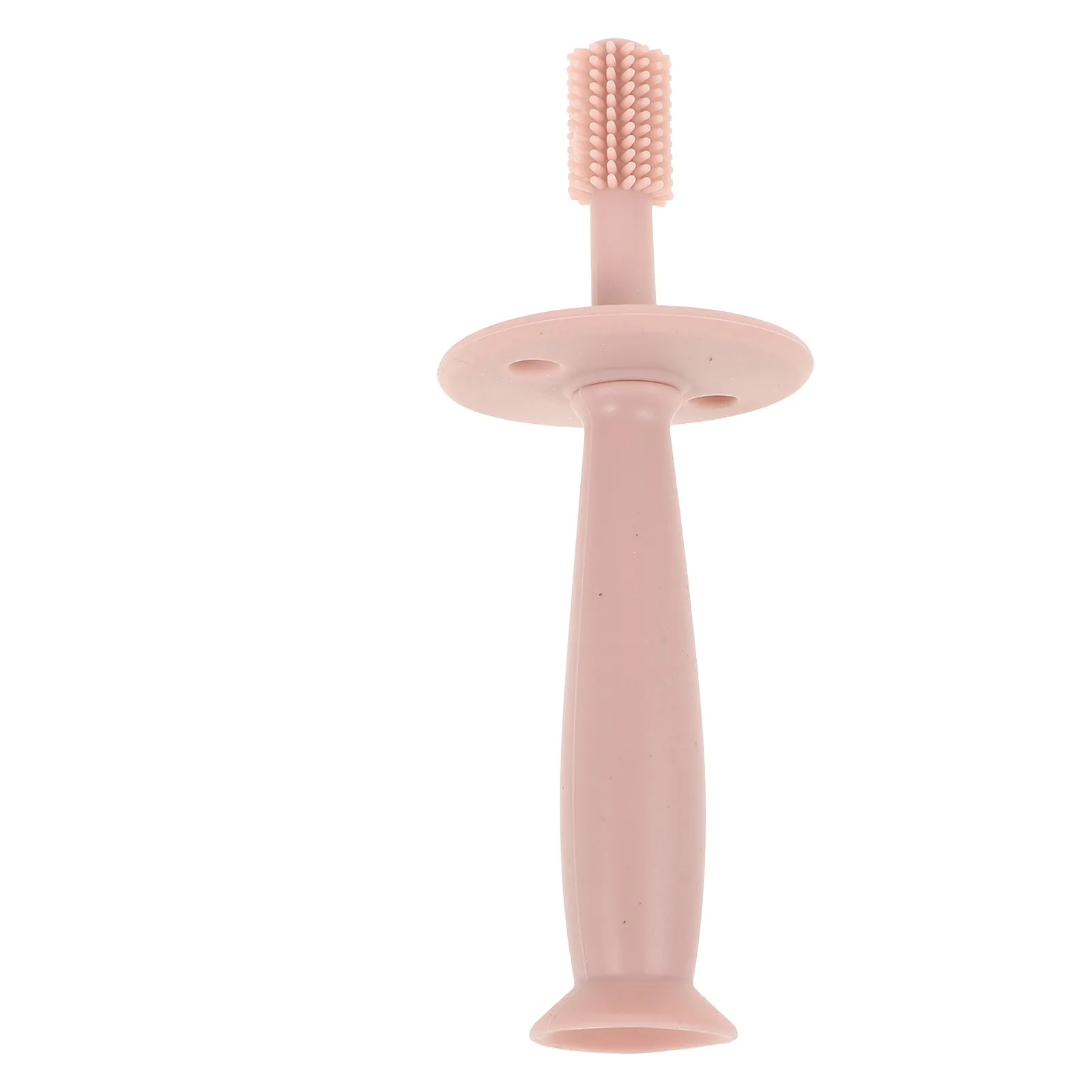 1 قطعة فرشاة أسنان الطفل سيليكون واقية يربك دليل آمنة العناية بالفم طفل شعيرات التدريب فرشاة الأسنان الوردي