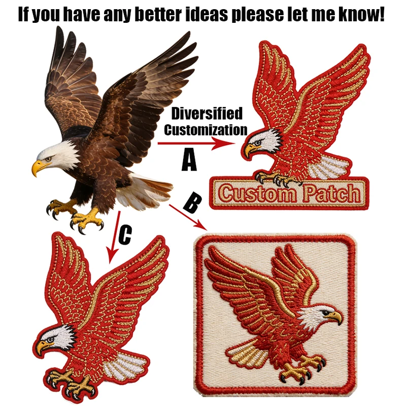 Custom Your Own Patch Custom Team Company Embroidered Patches Iron On Patches For Clothing Custom Hook Loop Logo/Picture Patch