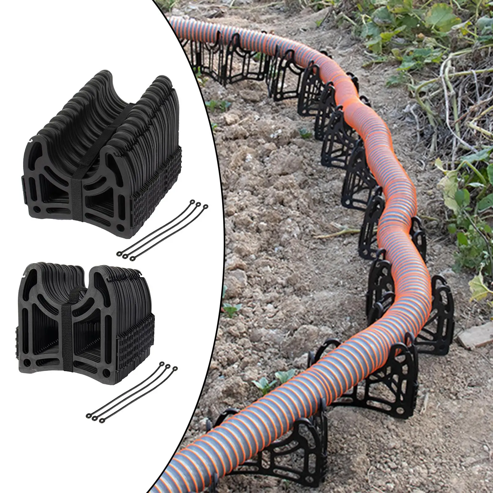 

Plastic Sewer Hose Support Deep Grooves Non Slip Holder for Motorhome RV Camper Trailer Improved Drainage