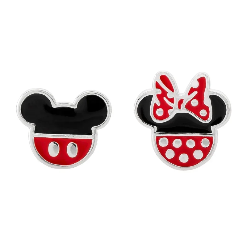 Disney mickey moda brinco anime jóias accessor minnie kawaii assimétrico brincos para mulheres meninas crianças presente de aniversário