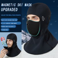 winter warm ski mask men and women motorcycle face mask outdoor cycling head cover thick windproof cold protection face magnetic