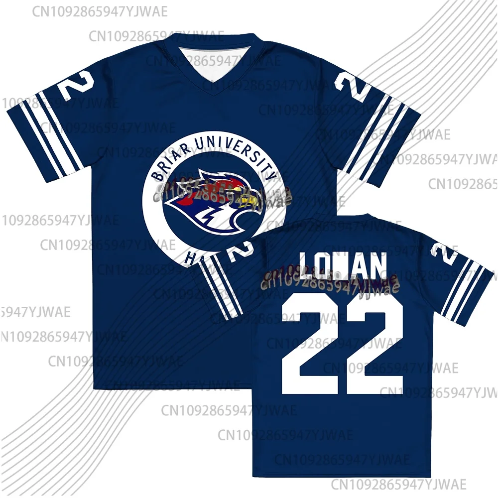 Off Campus Briar University Jersey Graham 44 22 DI LAURENTIS 66 Tucker46 T-Shirt V-Ausschnitt Kurzarm Damen Eltern-Kind-T-Shirt – Detail 11