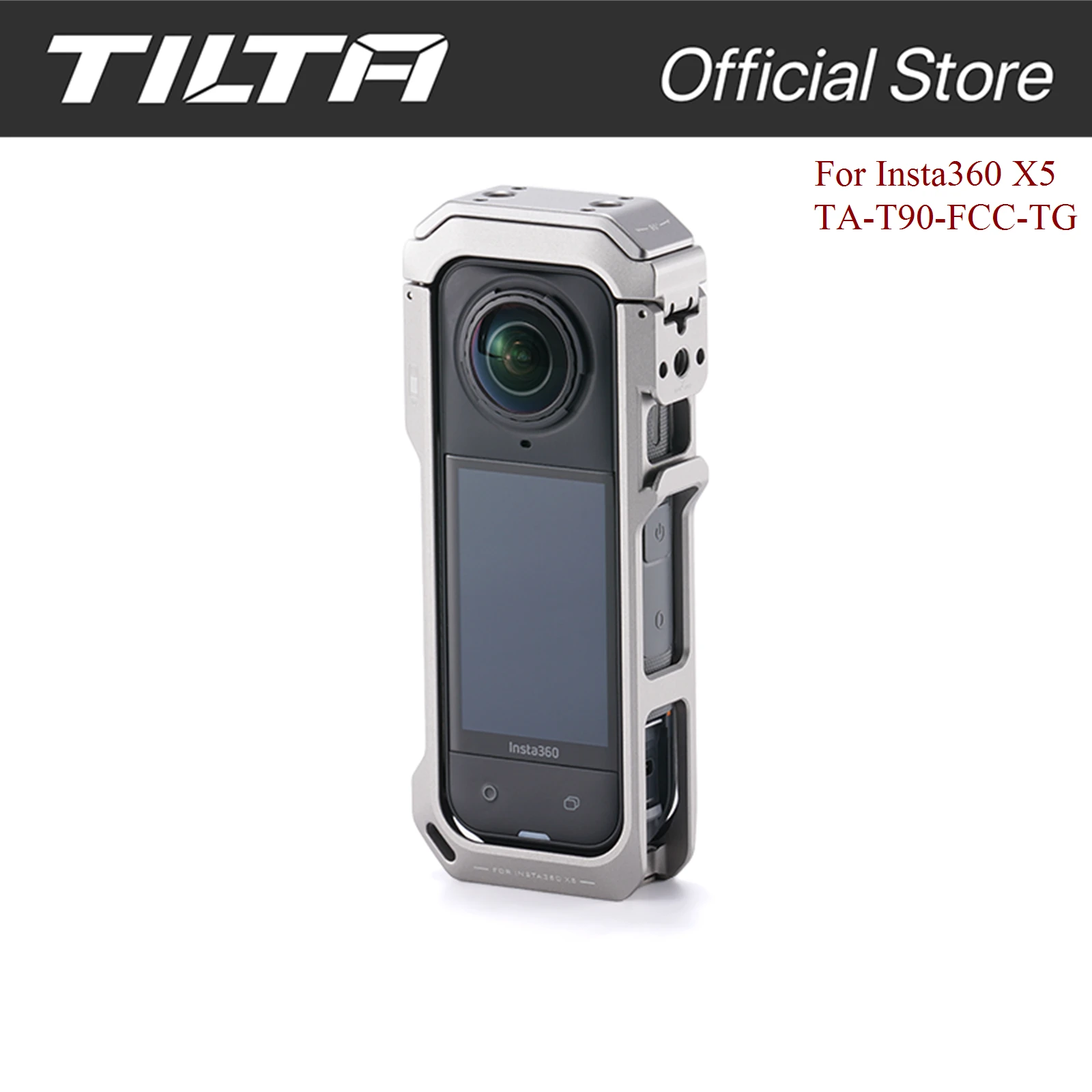 �y�Z�[�����zTILTA �t���J�����P�[�W�L�b�g Insta360 X5 �A�N�Z�T���[ �v���e�N�^�[ �������t���v���[�g�t�� �`�^���O���[ TA-T90