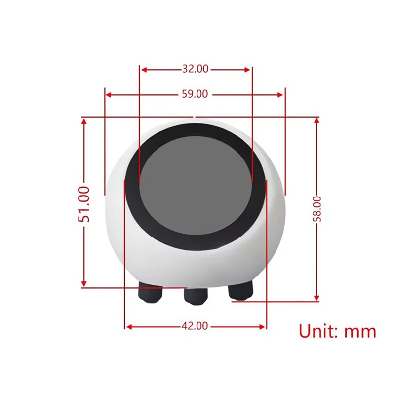 B04C-ESP32-S3 AI Voice Chat Robot Development Board 1.28Inch LCD Touch Display Voor Deepseek Xiaozhi Klok Desktop Ornament