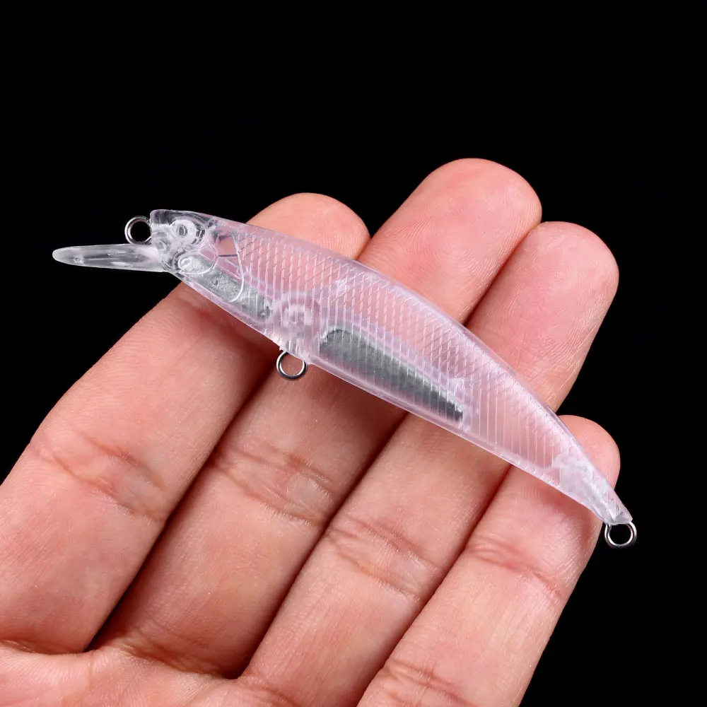 20 Stück 80mm 7,9g Unlackierte Sinkende Minnow-Köderrohlinge, Weitwurf-DIY-Kunstköder, Realistische Unlackierte Köder zum Angeln