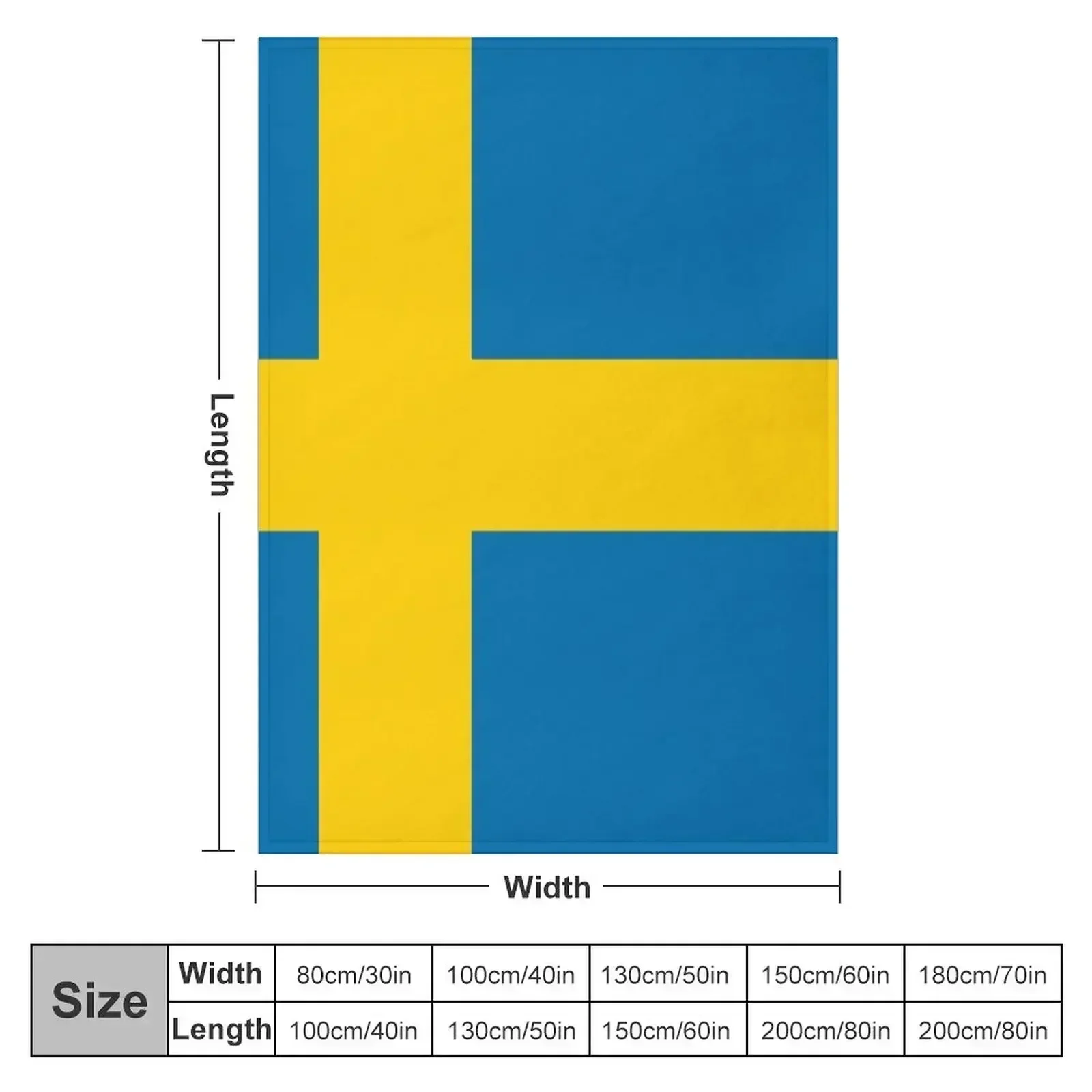 Swedish Flag of Sweden Throw Blanket funny gift Soft Plaid Winter beds Bed Cute Luxury Throw Blankets