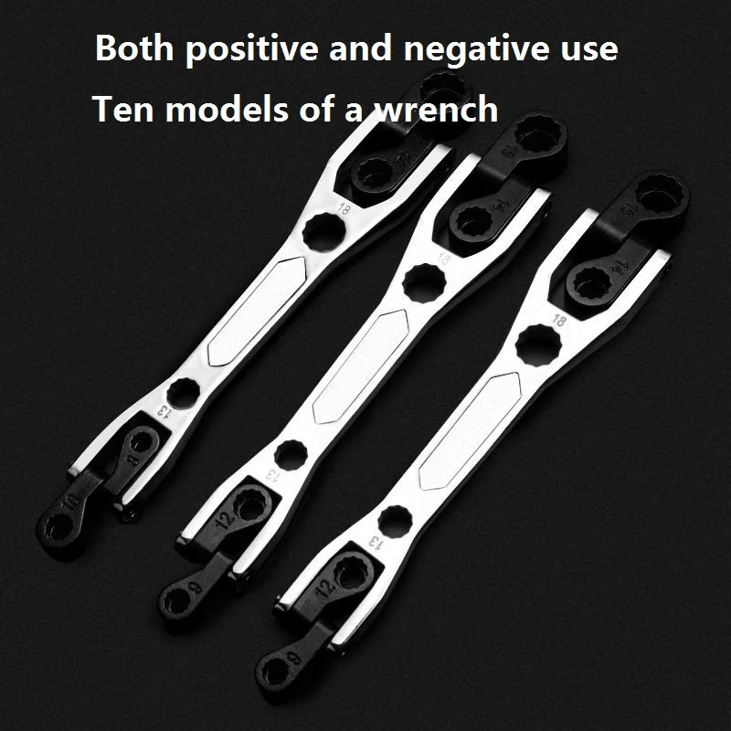 

Multifunctional box wrench 10 in 1 wrench Industrial grade high hardness box wrench tool set