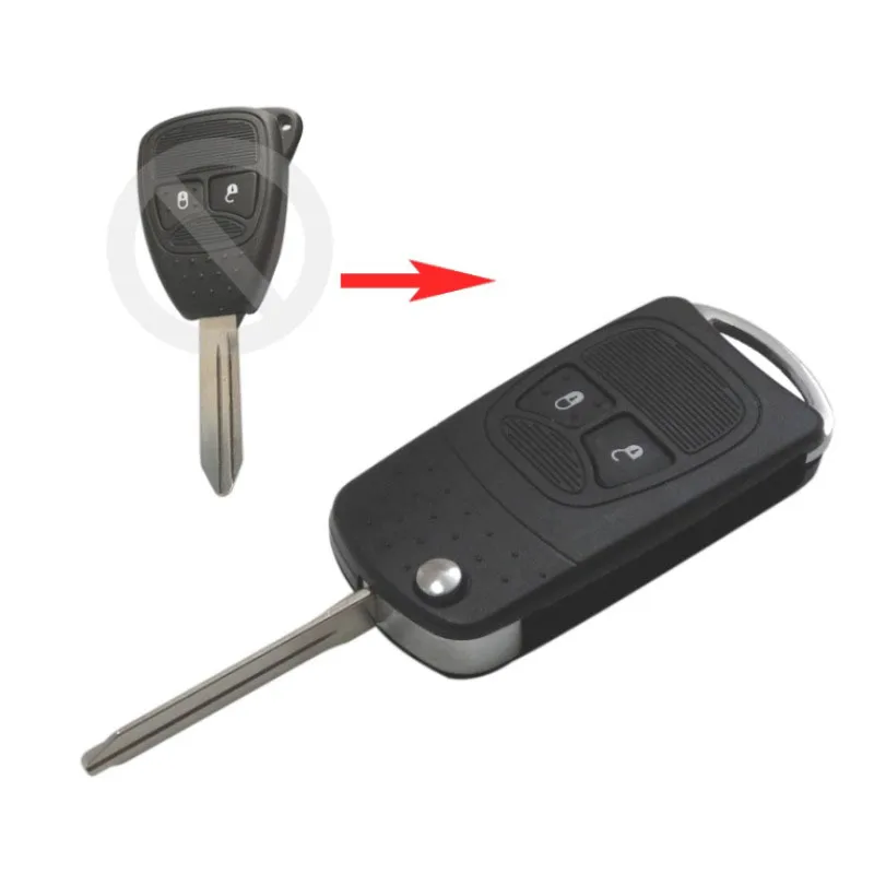 Carcasa para llave remota de coche, 2/4/6 botones, para Dodge Chrysler Town Country Grand Caravan Jeep, cubierta de repuesto, Kits de carrocería