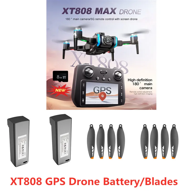 XT808 7.4V 1300MAH Battery XT808 GPS Remote Control RC Drone Spare Parts Battery/Propeller For LSRC XT808 RC Drone accessory