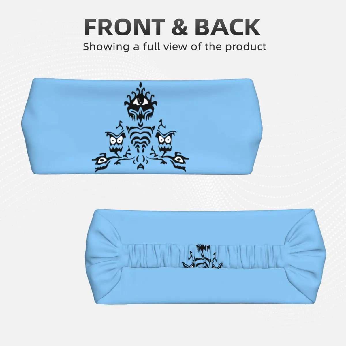 Custom Happy Haunts Haunted Mansion Sport Headband for Basketball Non Slip Elastic Ghost Monster Moisture Wicking Sweatband