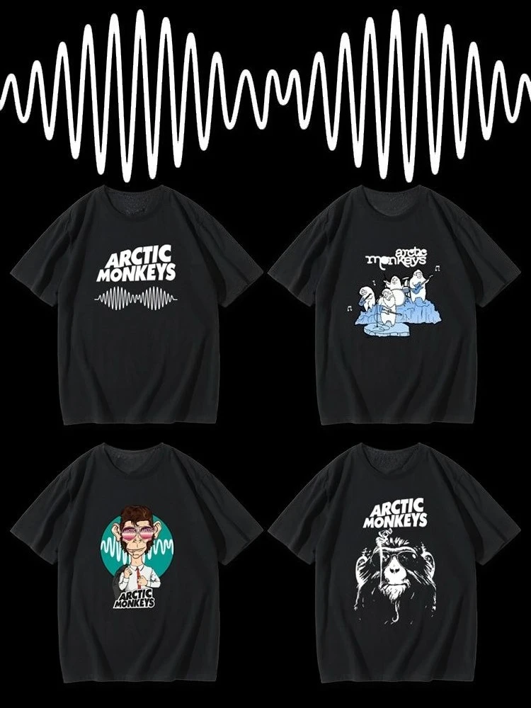 

2025 Arctic Monkeys Band Short Sleeve T-shirt for Men and Women Summer British Alternative Rock Half Sleeve