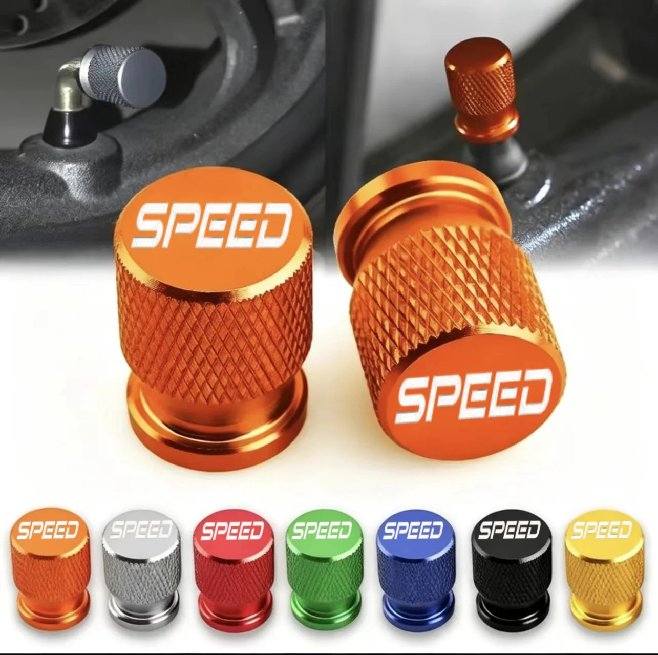 Latest Motorcycle Tire Valve Stem Cap Speed Series Compatible Black ABS Material Motorcycle Accessories