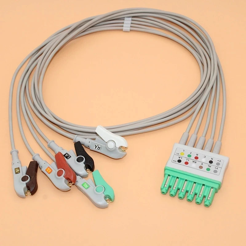 Medical supplies factory Electrocardiogram cable Compatible with Drager MS 16547 MP03406 5 Leads