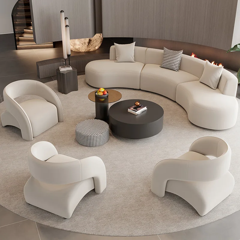 Hotel lobby, sofa, coffee table, combination sales office, negotiation rest area, beauty club