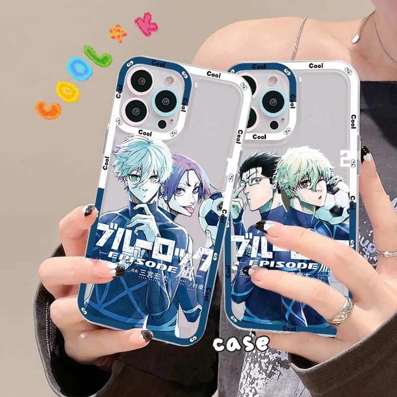 Blue Lock Anime Phone Case For iPhone 13 14 Pro Max XS XR 12 11 Pro 13 Mini 6 7 8 Plus Soft Clear Back Cover