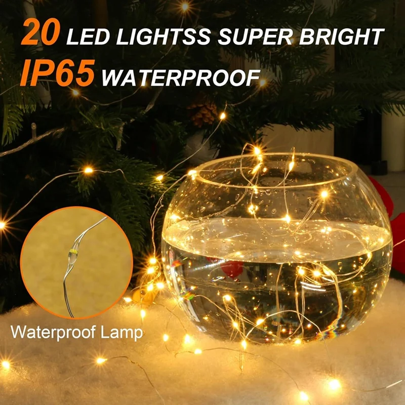 10PCS botol anggur Cork lampu 20 LED peri tali lampu untuk DIY pesta pernikahan Natal Festival Bar dekorasi